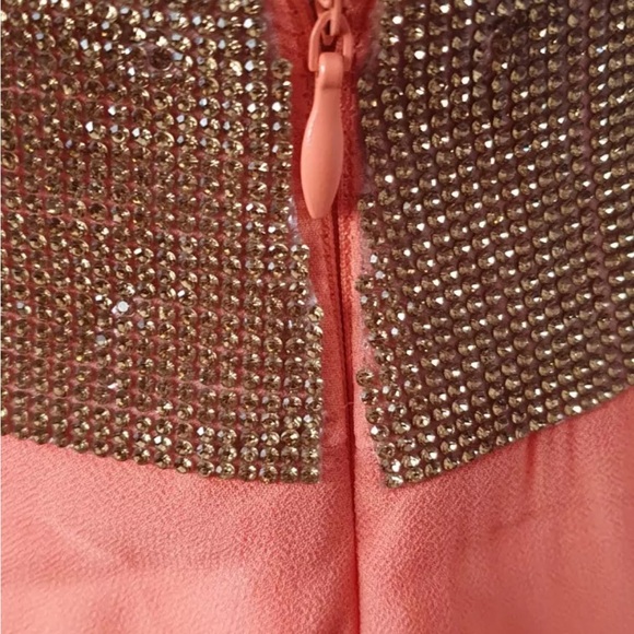 pretty little thing maxi skirt side slits both sides w rose gold crystal belt. - Picture 4 of 11
